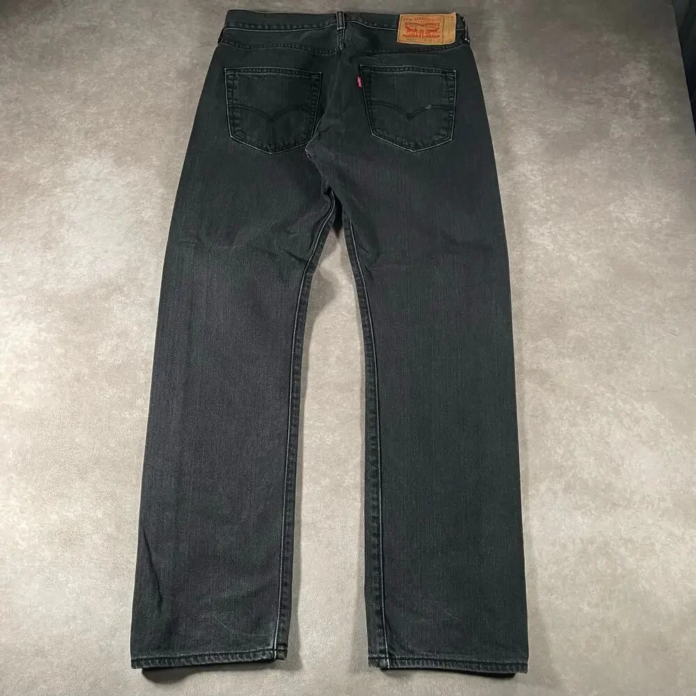 Levi’s 501 Button Fly Black Pants Straight Leg Men’s 32x30
